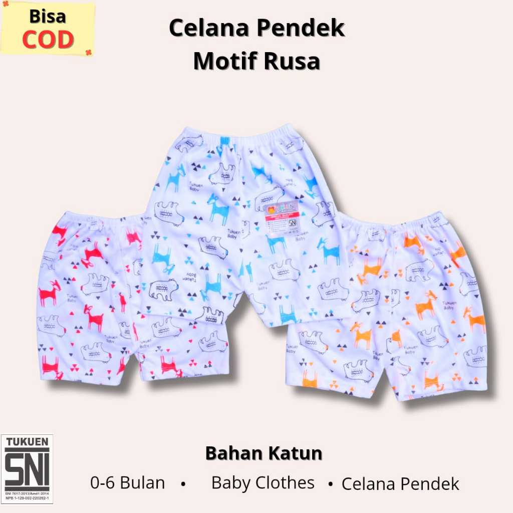 Jual Tukuen Baby Lusin Celana Pendek Bayi Sni Usia Bulan Motif