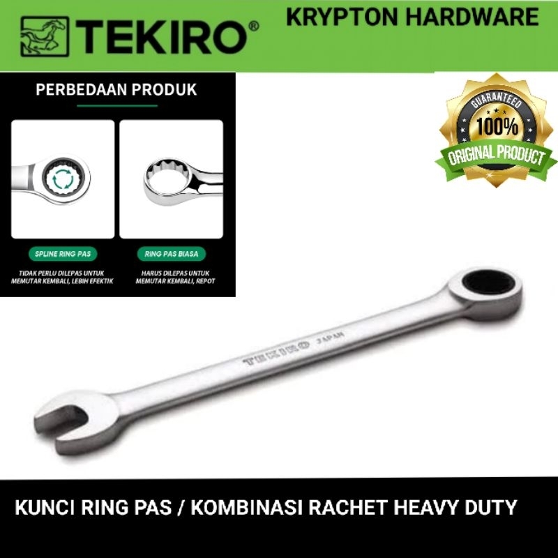 Jual Tekiro Kunci Ring Pas Kombinasi Rachet Heavy Duty Original