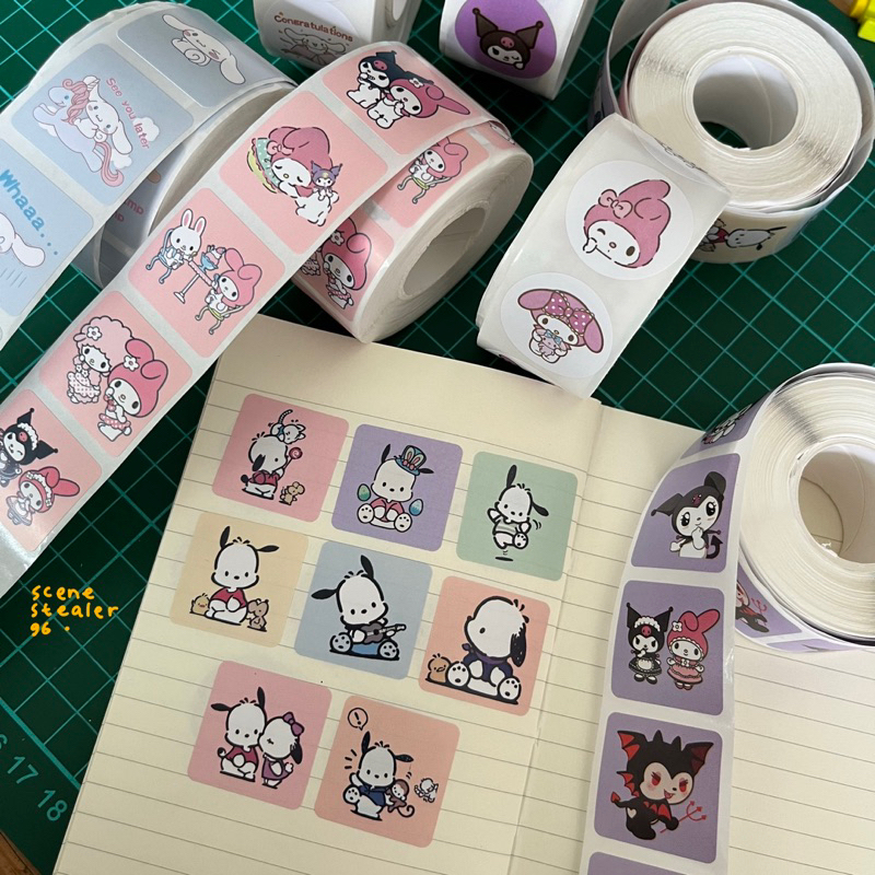 Jual 1 ROLL SANRIO SEAL STICKER ISI 300 500 Shopee Indonesia