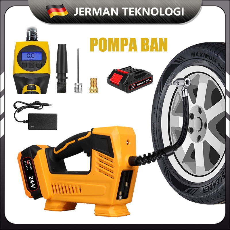 Jual 24V Pompa Ban Listrik Inflator Air Pompa Kompresor Sepeda Motor