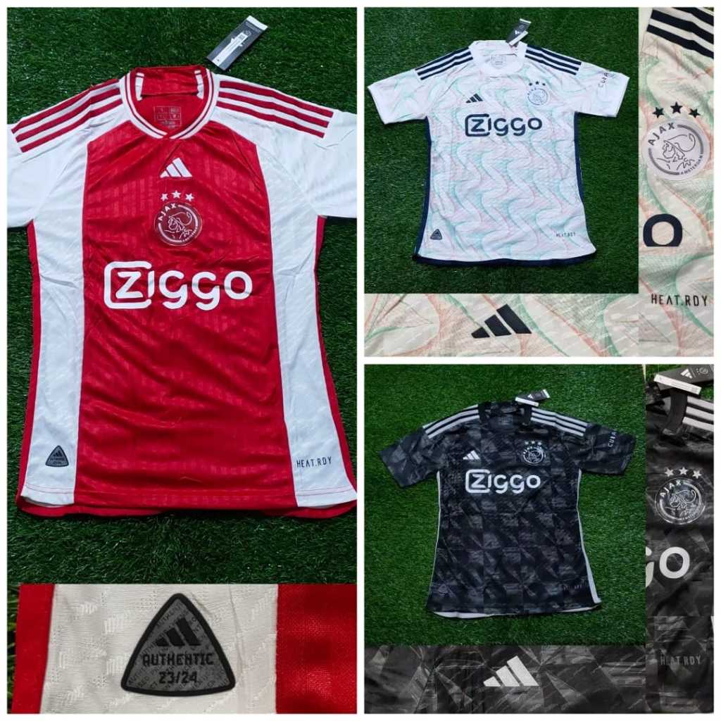 Jual Player Issue Ajax Home Away Rd Jersey Baju Bola Pi Merah Putih