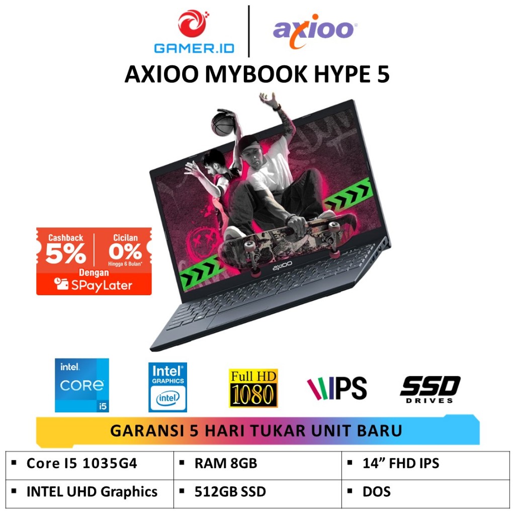 Jual Axioo Mybook Hype Intel I G Gb Gb Dos Fhd Ips