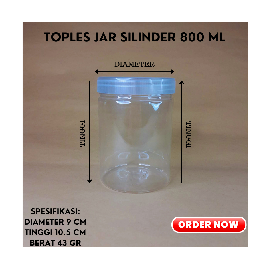 Jual Minimal Pcs Toples Jar Plastik Ml Silinder Toples Tabung