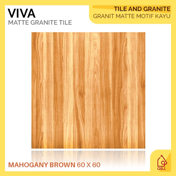 Jual GRANIT VIVA 60 X 60 MAHOGANY BROWN MATTE KAYU GRANITE TILE KAYU