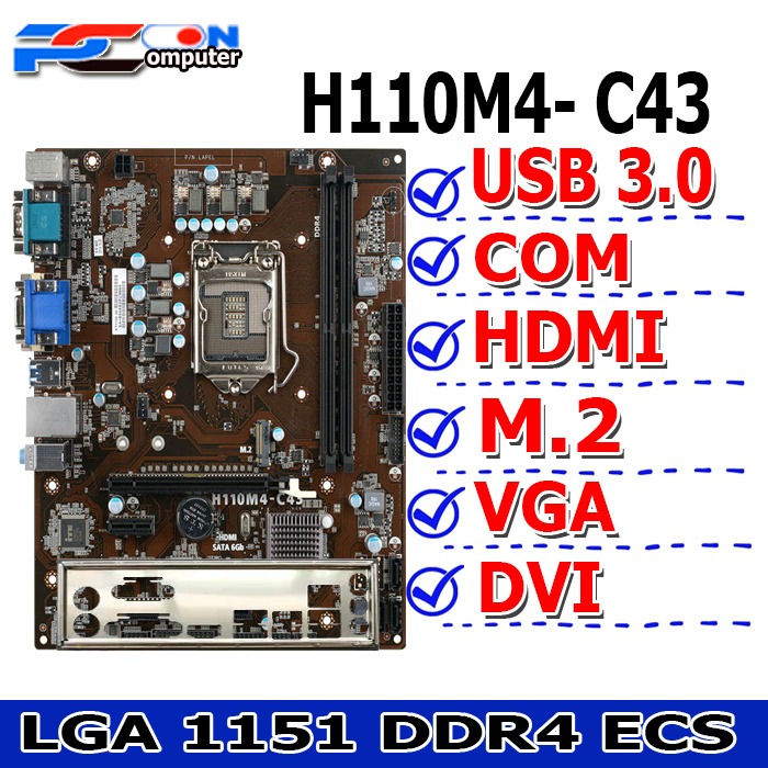 Jual Motherboard Intel Lga H M Onboard Ddr Shopee Indonesia