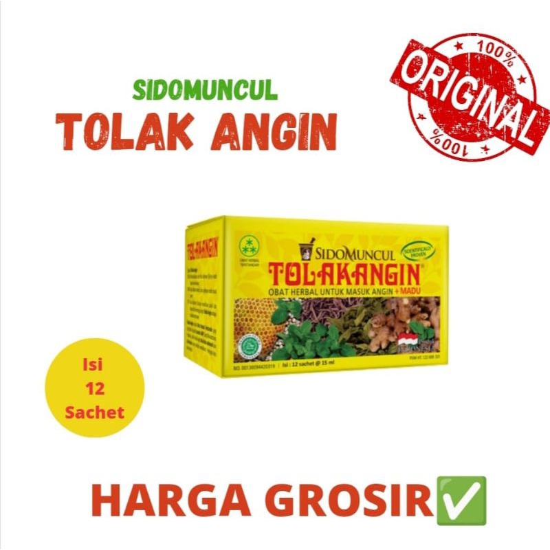 Jual Tolak Angin Plus Madu Sido Muncul 1 Box 12 Sachet Shopee Indonesia