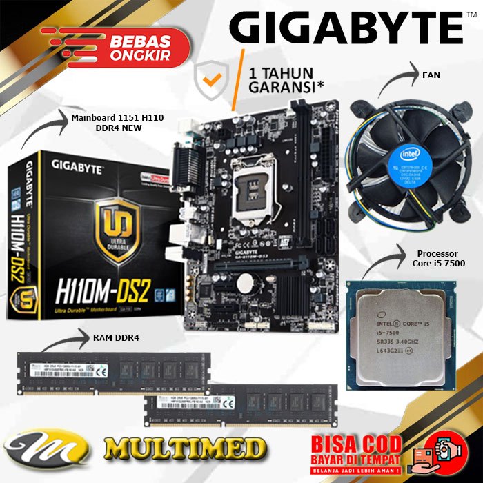 Jual Paket Mainboard Lga H Ddr New Core I Fan Ram