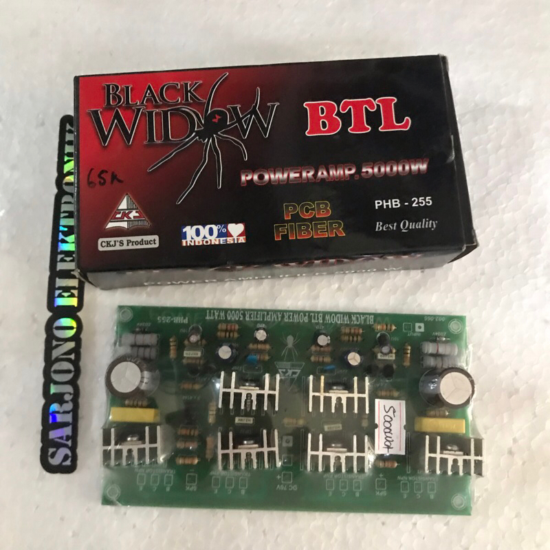 Jual Black Widow Btl Power Amplifier W Speaker Inch Shopee