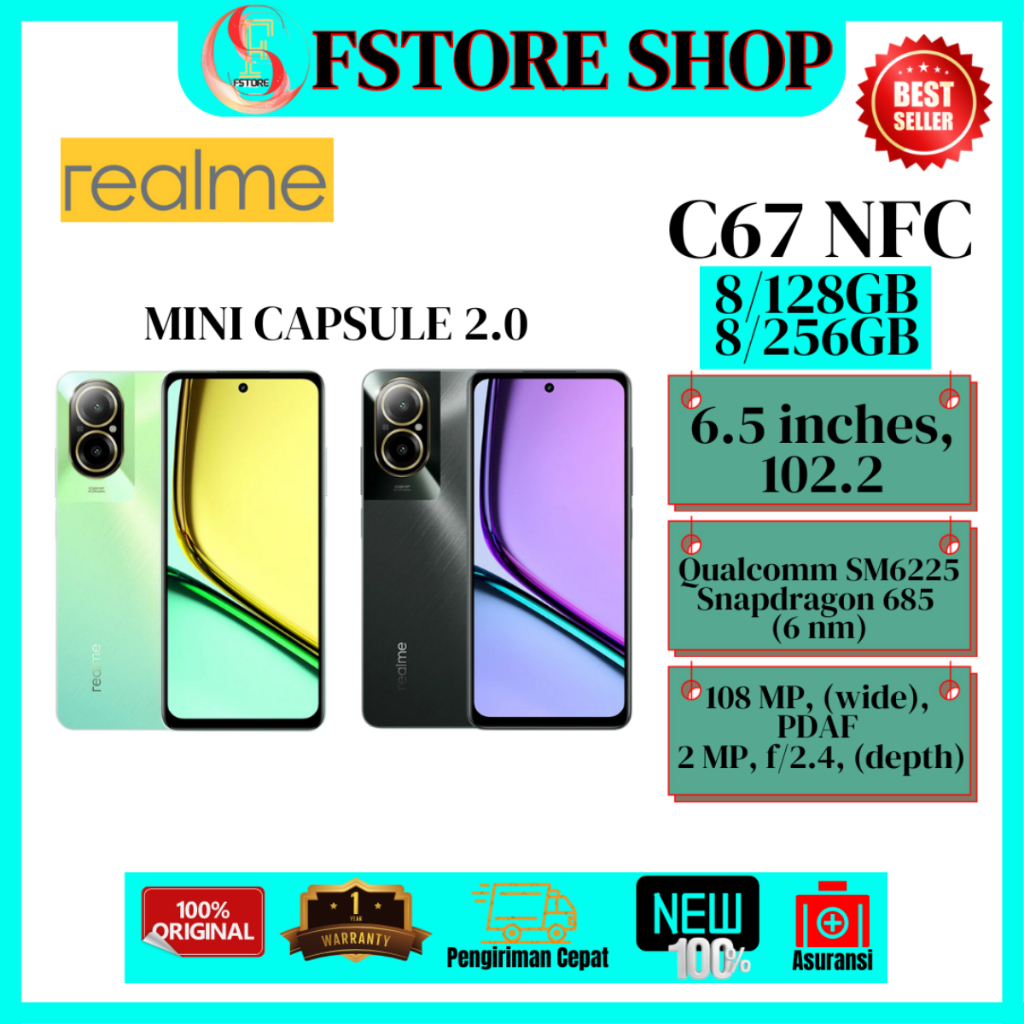 Jual Realme C67 Mini Capsule 2 0 8GB 128GB 8GB 256GB 108Mp Camera