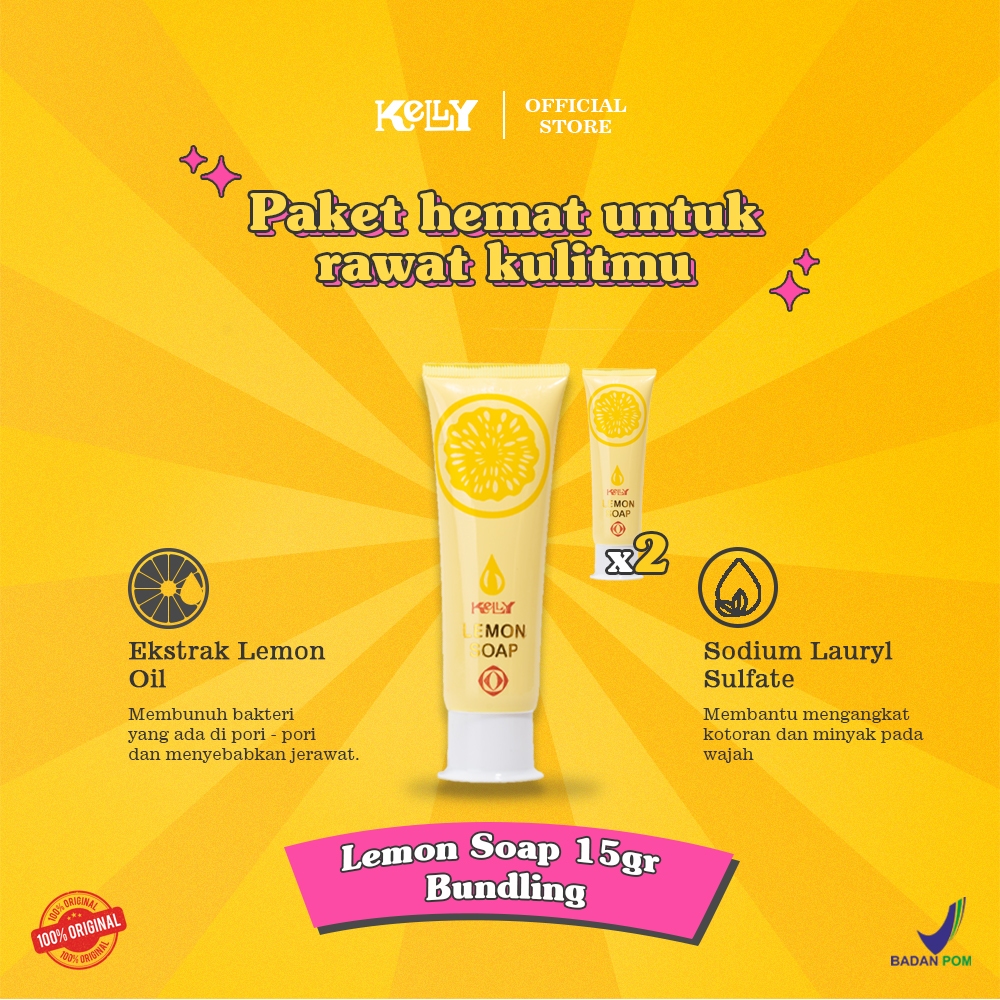 Jual Kelly Lemon Soap 15gr Bundling Original BPOM Shopee Indonesia