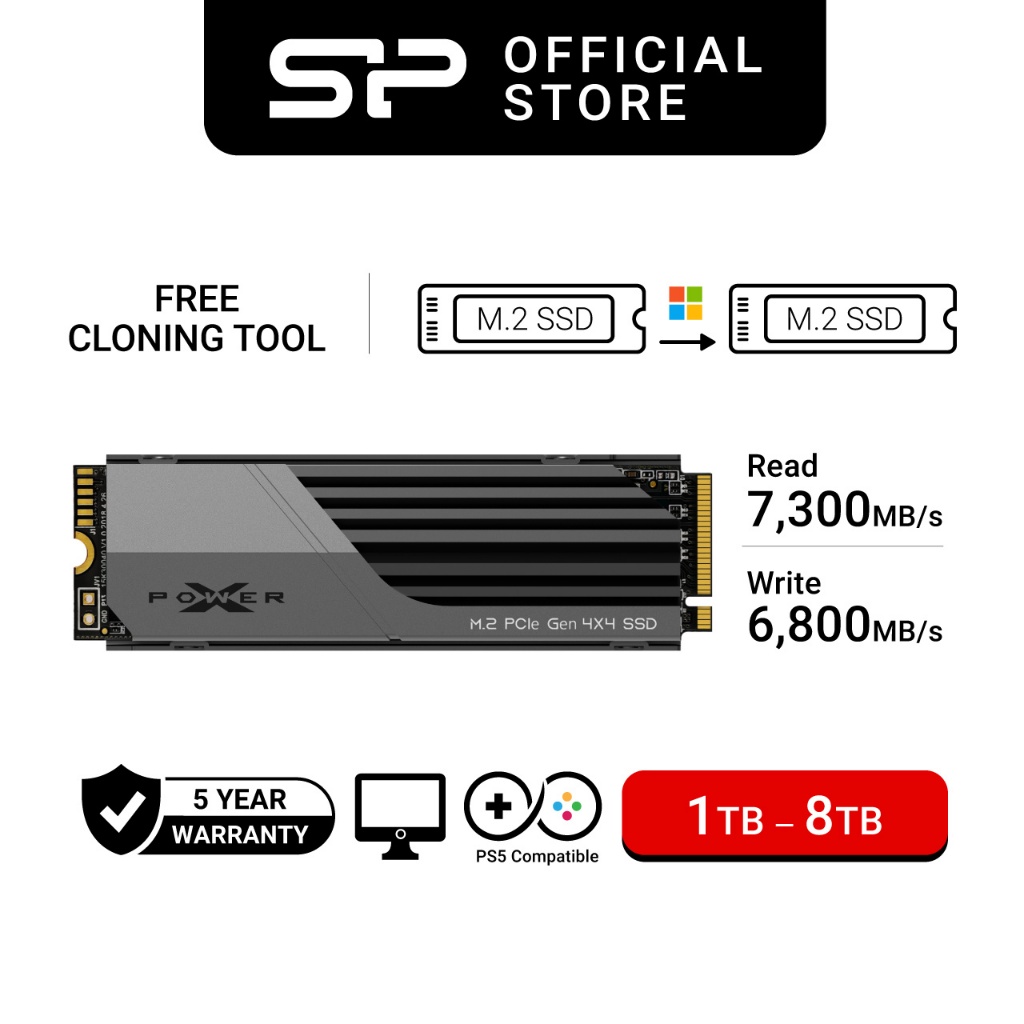 Jual Silicon Power XS70 SSD M 2 2280 PCIe Gen4x4 NVMe1 4 1TB 2TB