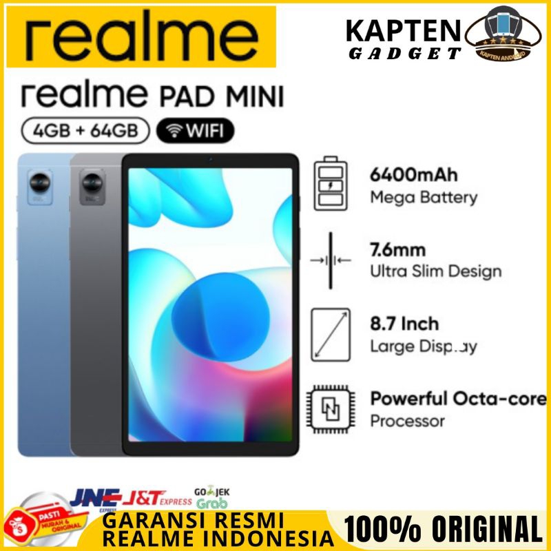 Jual TABLET REALME Pad Mini LTE 3 32GB 4 64GB PRODUK ORIGINAL GARANSI