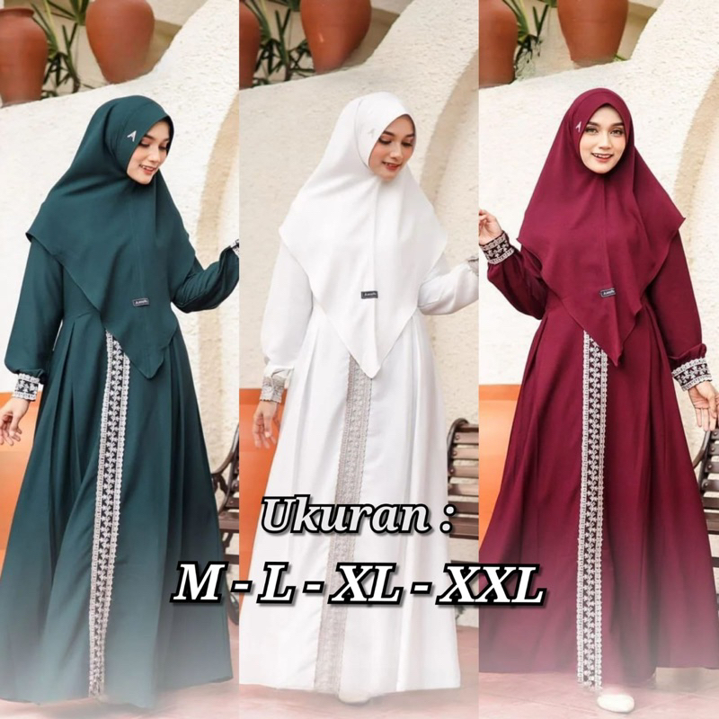 Jual Fatin Gamis Syari Crinkle Ukuran M L Xl Xxl Gamis Crincle Terbaru