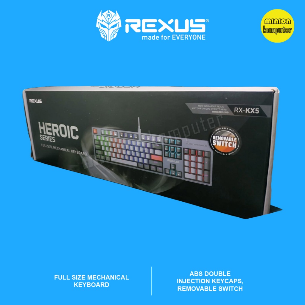 Jual Rexus Heroic Kx Kx Fullsize Mechanical Gaming Keyboard Full