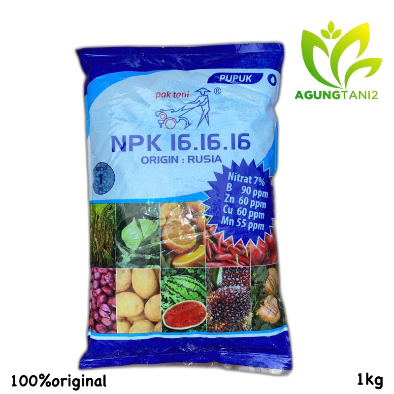 Jual PUPUK NPK 16 16 16 ORIGIN RUSIA 1KG KEMASAN PABRIK Shopee Indonesia