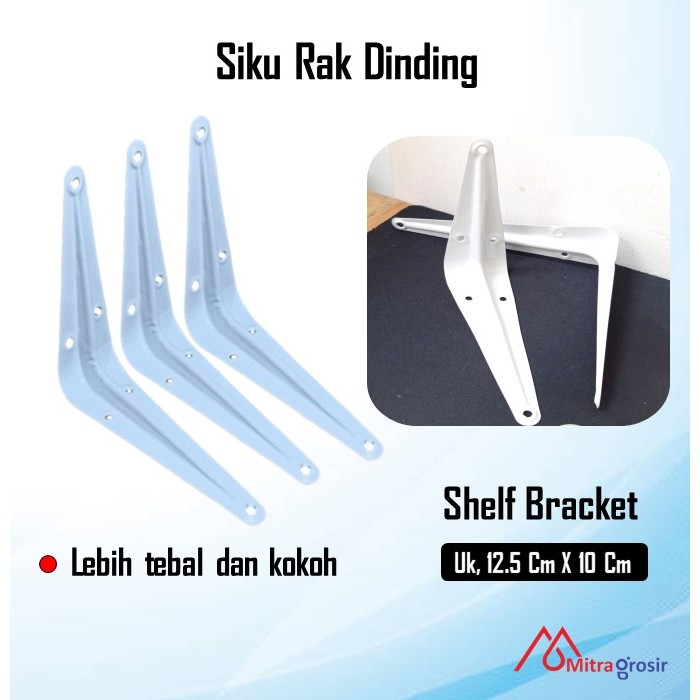 Jual Siku Penyangga Rak Dinding Besi L Putih Shelf Bracket Breket