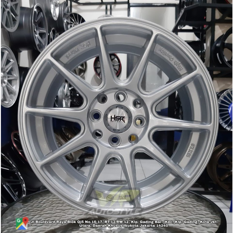 Jual Velg Racing Hsr R Shinjuku Silver Buat Vios Yaris Brio Agya