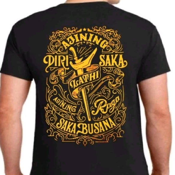 Jual Kaos Wayang Jawa Ajining Diri Soko Lathi Ajining Rogo Soko Busono