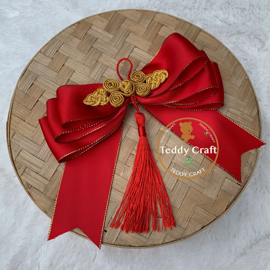 Jual Pita Siap Pakai Pita Satin Imlek Hampers Chinese New Year