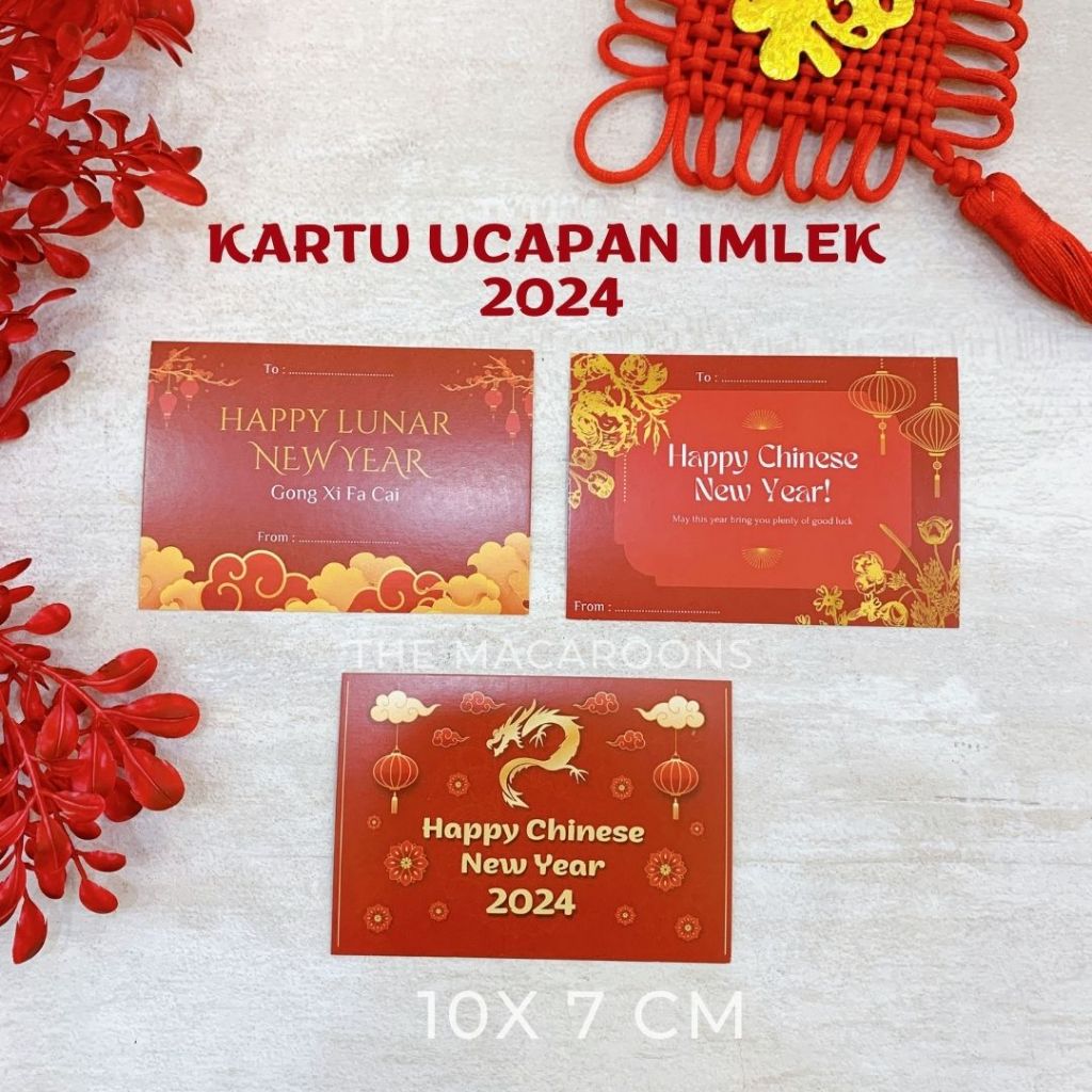 Jual Ready Stock Kartu Ucapan Imlek Chinese New Year Natal Dan