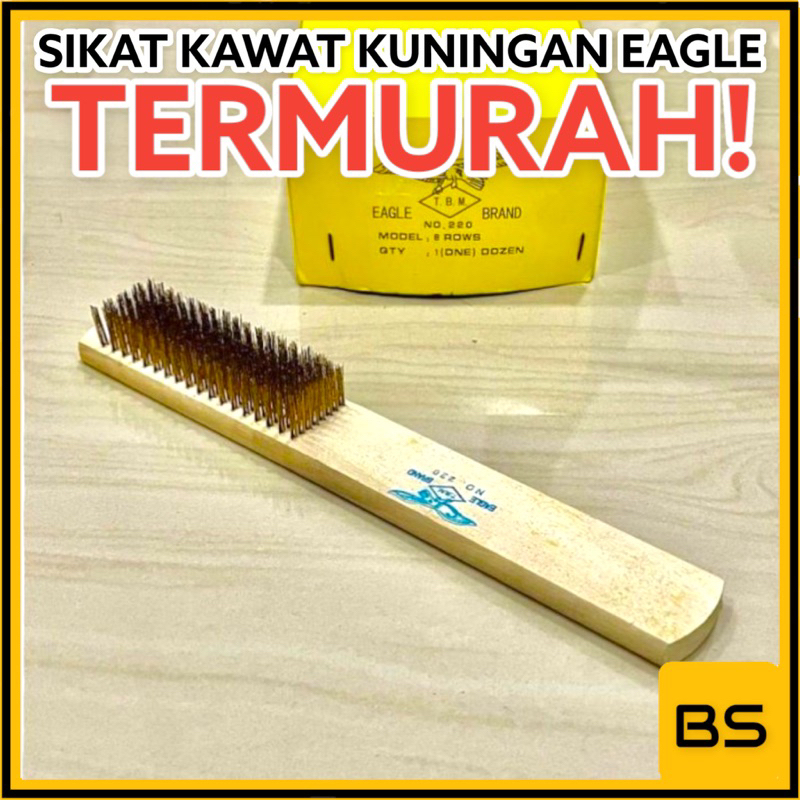 Jual Sikat Kawat Kuningan Halus 8 Baris Wire Brush Besi Gagang Kayu