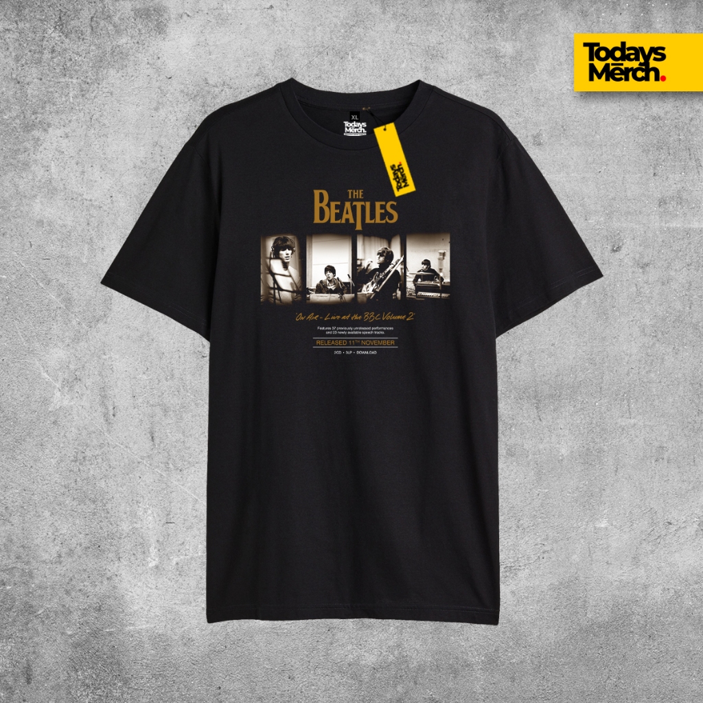 Jual Kaos Band The Beatles Live BBC Cotton 30 S Todays Merch Shopee