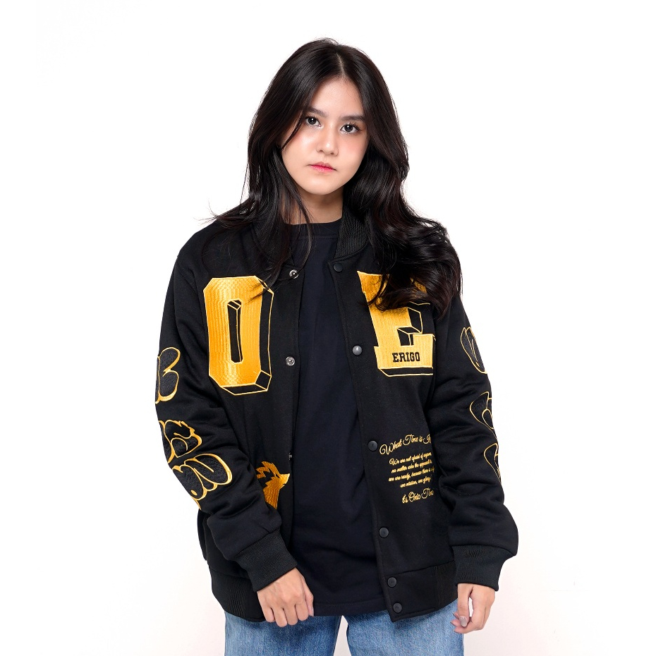 Jual Erigo Varsity Jacket Onic Stellar Storm Balck Unisex Shopee