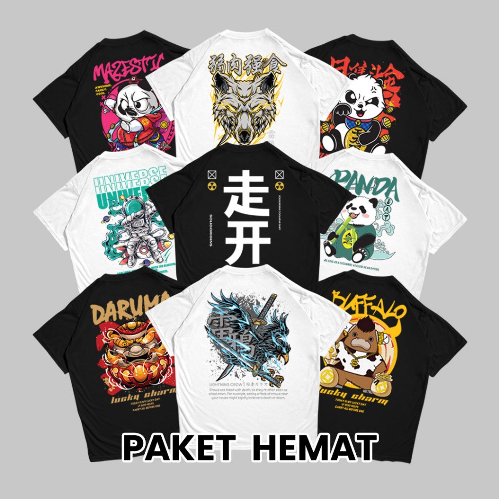 Jual Ssc Kaos Distro Jepang Paket Hemat Ribuan Kaos Hitam