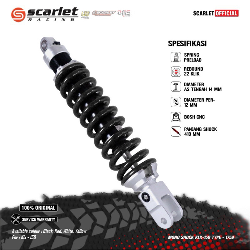 Jual MONOSHOCK SCARLET KLX 150 DTRACKER MONO SHOCK KLX 150 SHOCK