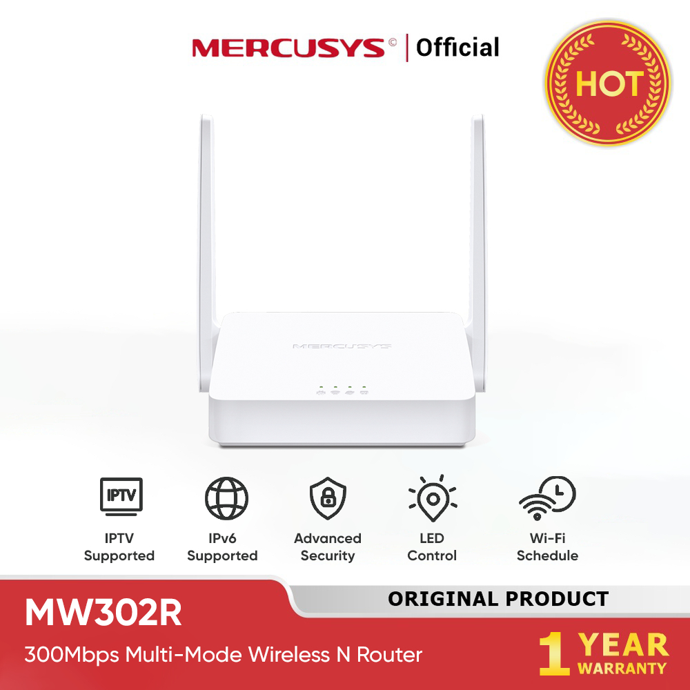 Jual Mercusys MW302R Router WiFi 300Mbps Multi Mode Wireless N Router