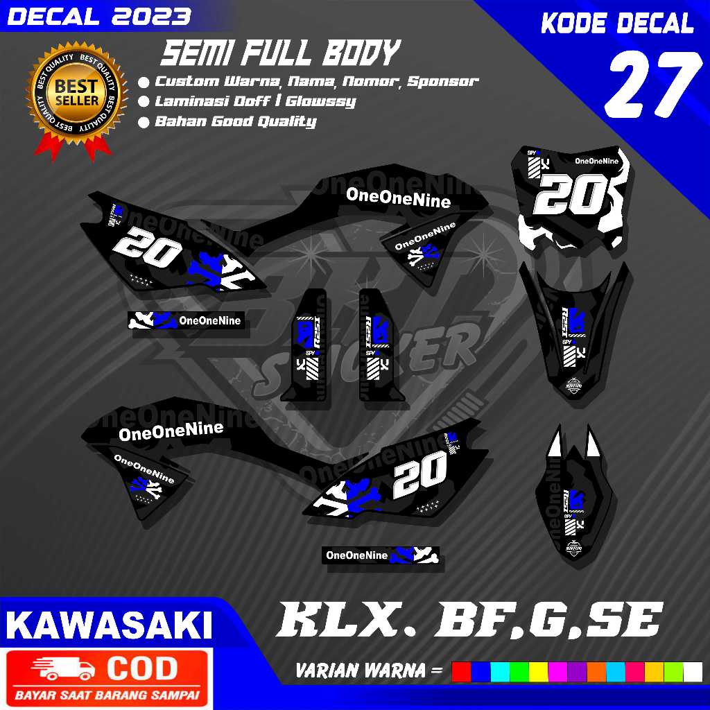 Jual Stiker Striping Variasi Lis Klx Bf G Se Semi Full Body Desain