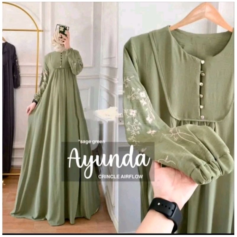 Jual Bige Sale Ramadhan Ayunda Dress Maxy Cringkle Airflow Premium