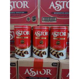 Jual 1 DUS Astor Doubel Stick Coklat Kemasan Kaleng 330 Gr Mayora