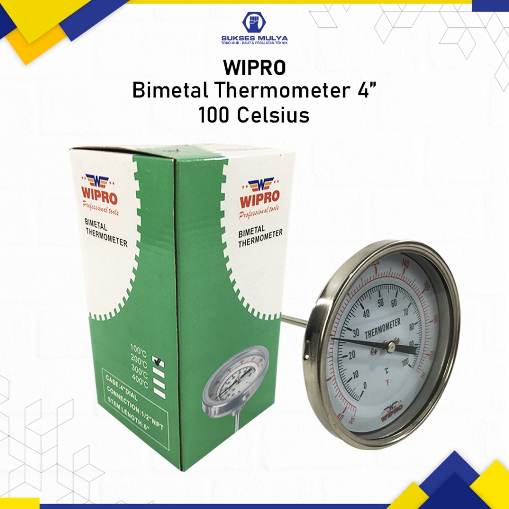 Jual Thermometer Payung Stainless 4Inch 4 Inch 300CWIPRO 300 Derajat