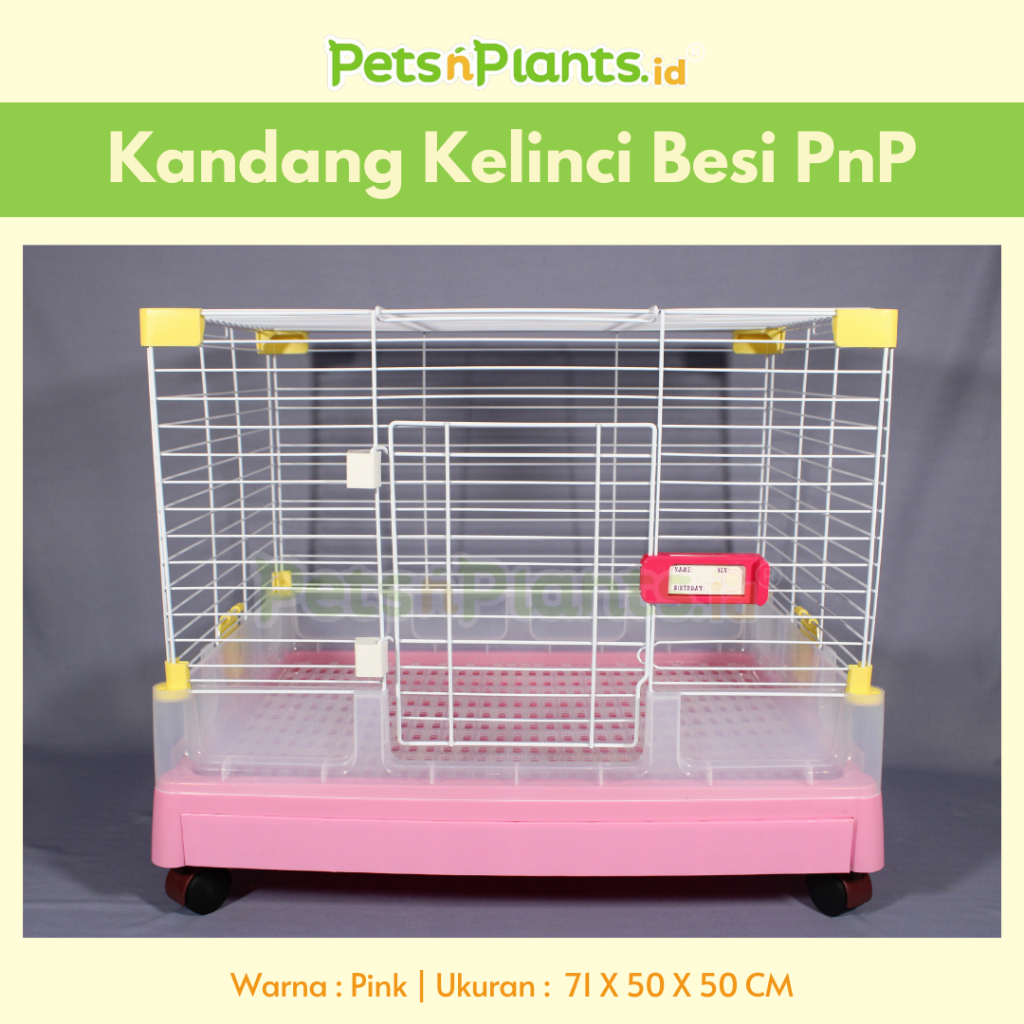 Jual Kandang Kelinci Besi Premium Bunny Cage PetsNPlants Id Pink