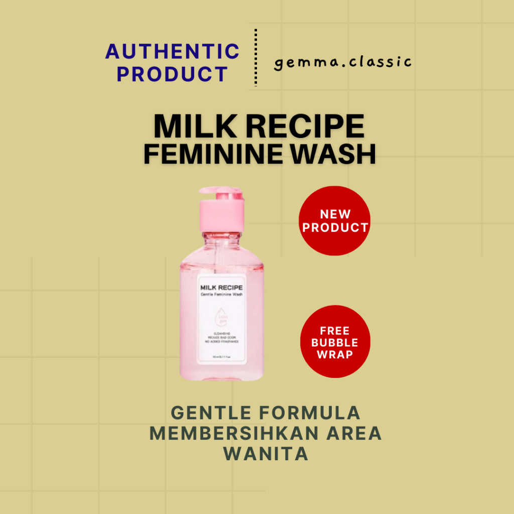 Jual Milk Recipe Gentle Feminine Wash Mengurangi Bau Tidak Sedap