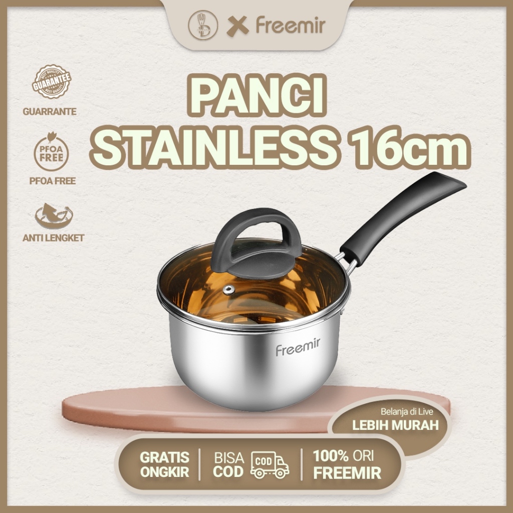 Jual Freemir Panci Rebus Stainless Steel Gagang Hitam Cm Shopee