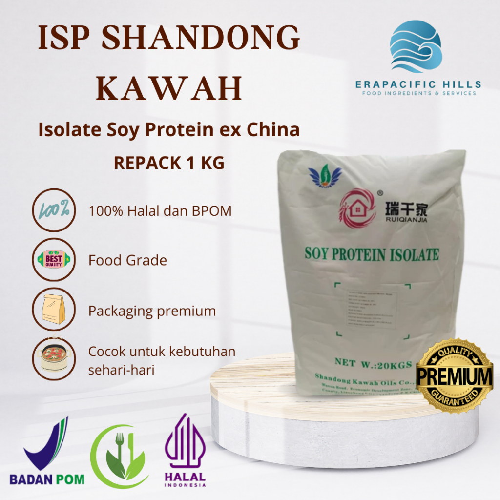 Jual Isolated Soy Protein ISP Repack 1 KG Shandong Kawah Food