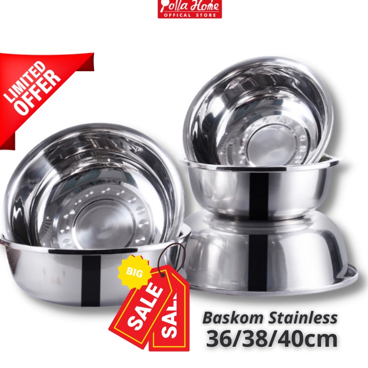 Jual Gratis Bubble Ollahom Baskom Stainless Steel 34 Jumbo Baskom