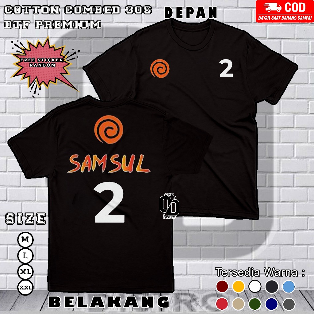 Jual Baju Kaos Viral Samsul Uzumaki 02 Prabowo Gibran Premium Free