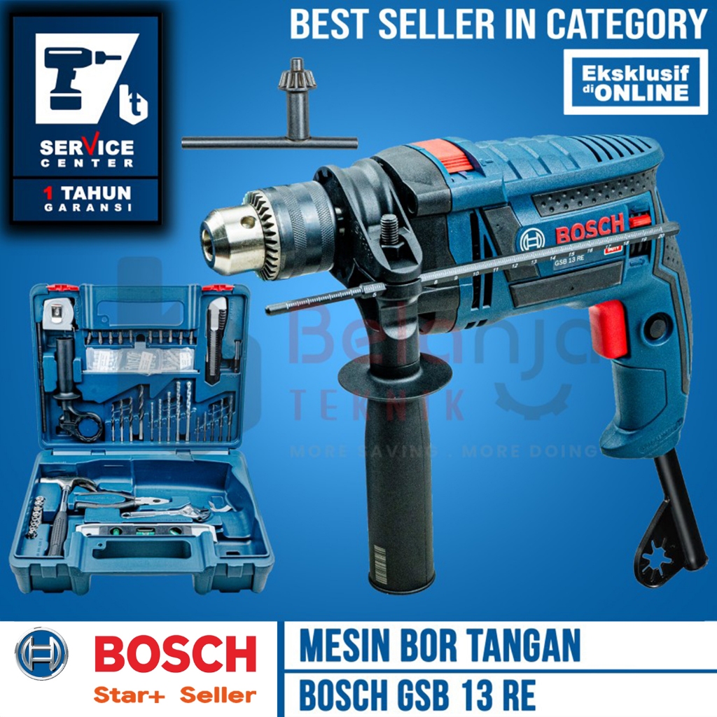 Jual Bosch Mesin Bor Tangan GSB 13 RE 13 MM 650 Watt Impact Drill GSB13