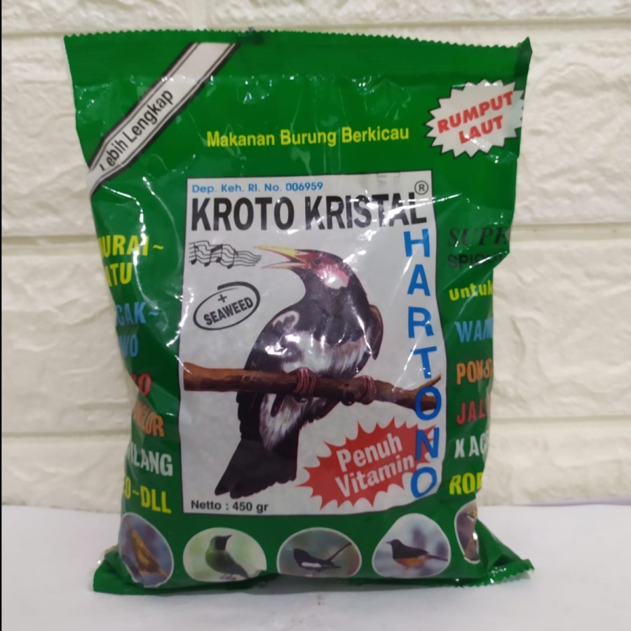 Jual Kroto Kristal Hartono Voer Extra Kroto Pakan Burung Murai Kacer