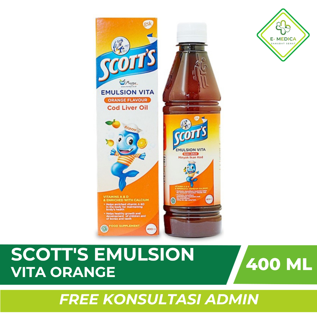 Jual Scott S Emulsion Vita Orange Ml Mengandung Minyak Ikan