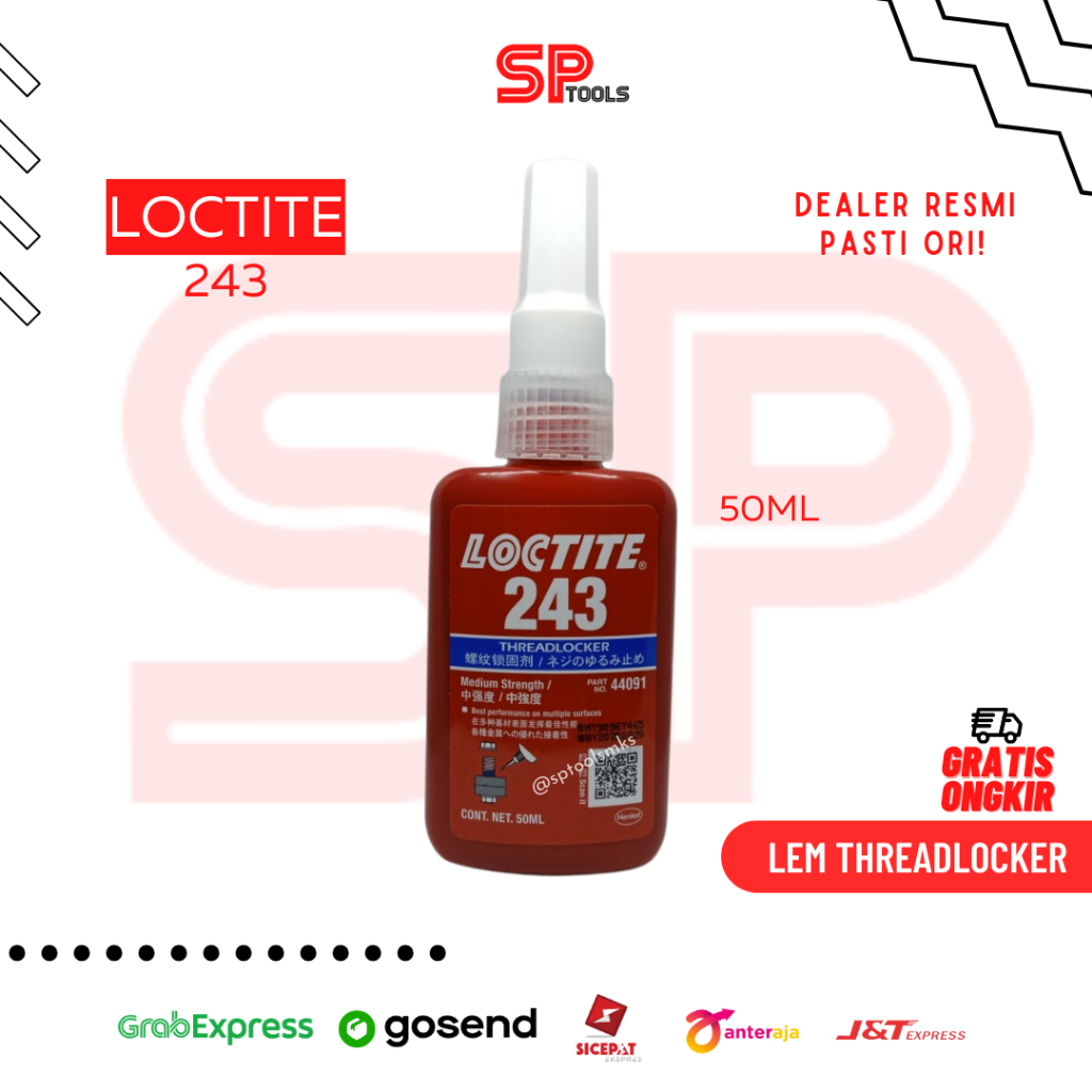 Jual Lem Loctite Lock Threadlocker Lem Baut Lock Thread Ml