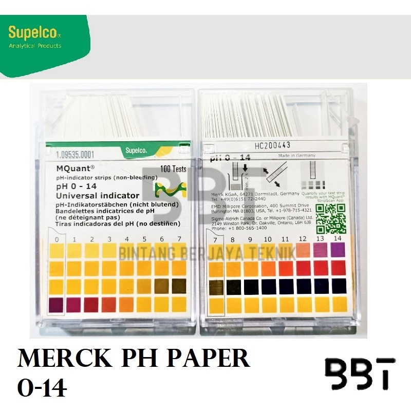 Jual Merck Universal PH Paper 0 14 Supelco Kertas Lakmus Kertas PH