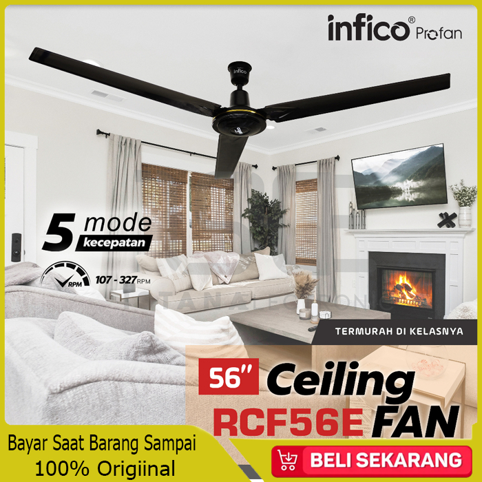 Jual Kipas Angin Plafon Baling Baling Besi Ceiling Fan Ukuran Inch