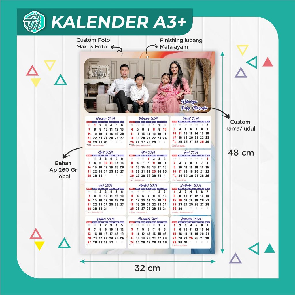 Jual Kalender Custom A Ready Kalender Custom Aesthetic Lembar