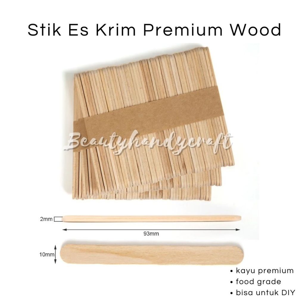 Jual Stik Es Krim Kerajinan Tangan Stik Ice Cream Kayu Premium Shopee