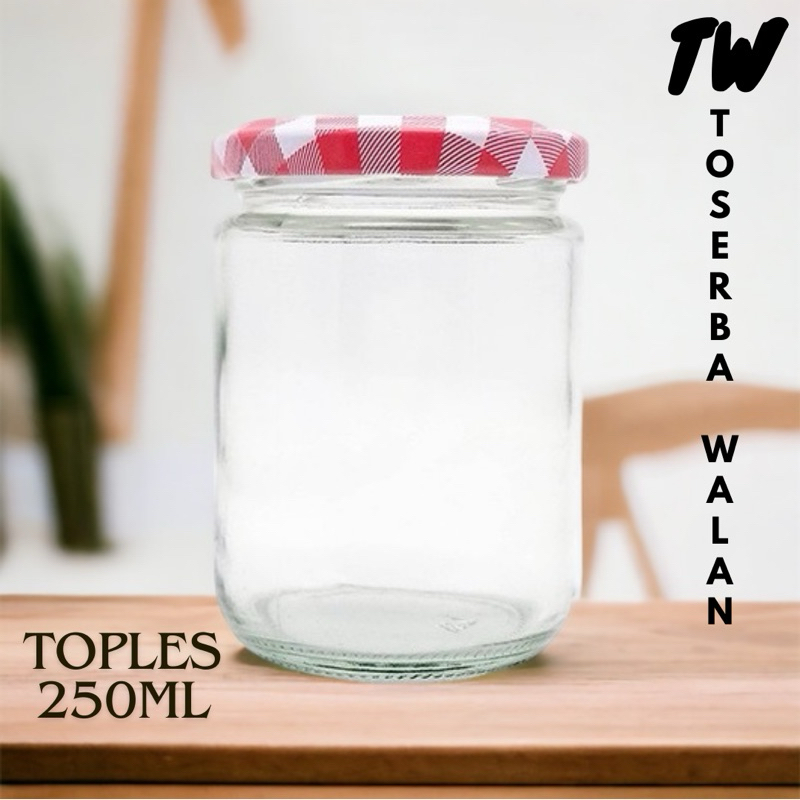 Jual Toples Kaca Jar Botol Selai Atau Sambel Toples Tutup Merah