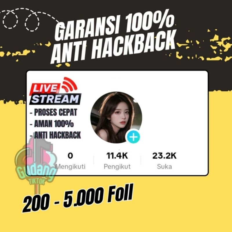 Jual Akun Tiktok Fyp 300 5 000 Follower Aktif Real Indo Bisa Live